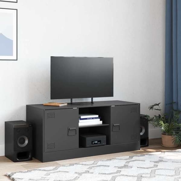 Maison Exclusive - Svart TV-möbel 99x39x44 cm stål