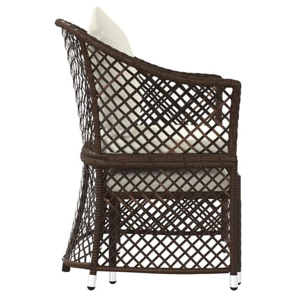 Maison Exclusive - Trädgårdsmöbler 2 delar med kuddar Brun Flätad resin brun