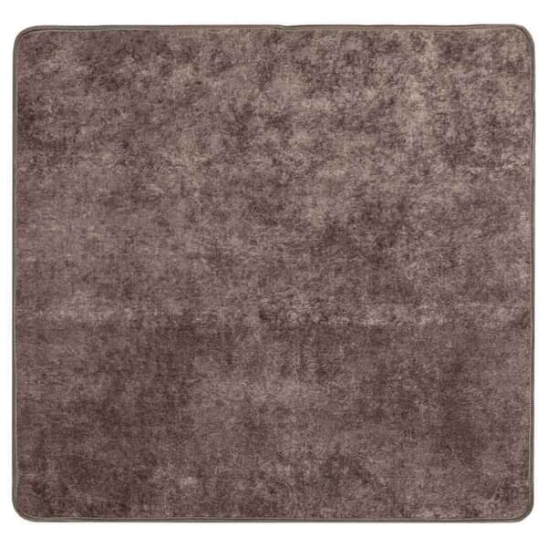 Maison Exclusive - Marsa Harmaa Matto 100 x 100 cm Polyesteri ja PVC