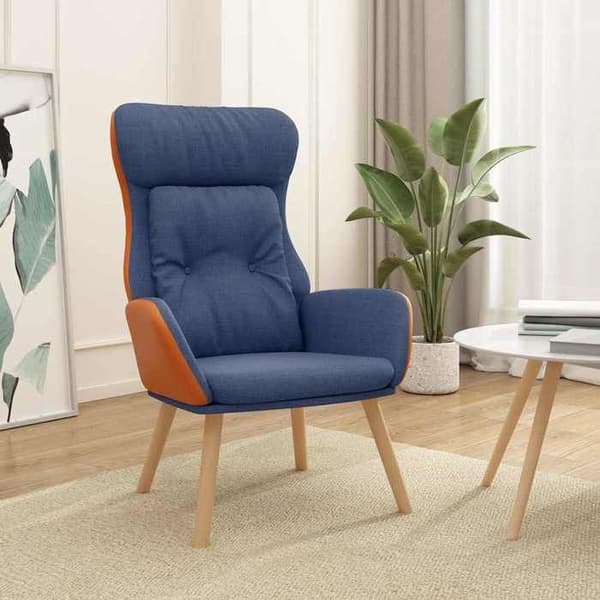 Maison Exclusive - Avkopplingsstol Blå Tyg och PVC Blå