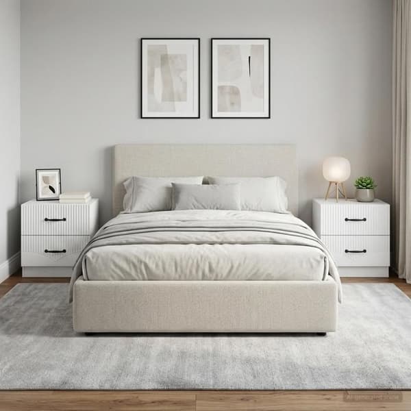Maison Exclusive - Sängbord 2 st Vitt 43 x 34,5 x 44,5 cm Vit