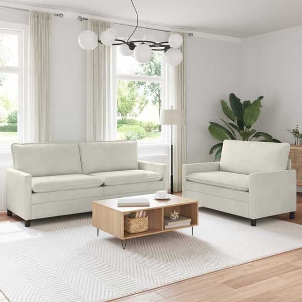 Maison Exclusive - 2 kpl sohvasetti, kerma sametti Grädde