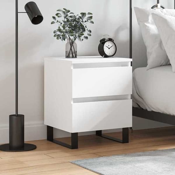 Maison Exclusive - Sängbord Vit 40x35x50 cm Ingenjörsträ Vit