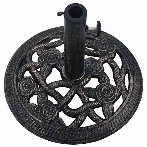 Maison Exclusive - Sort og bronze parasolfod 9 kg 40 cm støbejern
