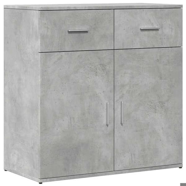 Maison Exclusive - Buffet 2 stk grå beton 79x38x80 cm ingeniørtræ