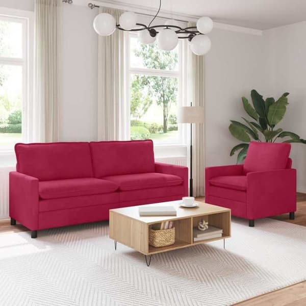 Maison Exclusive - 2 kpl sohvasetti Bordeaux samettia Bordeaux