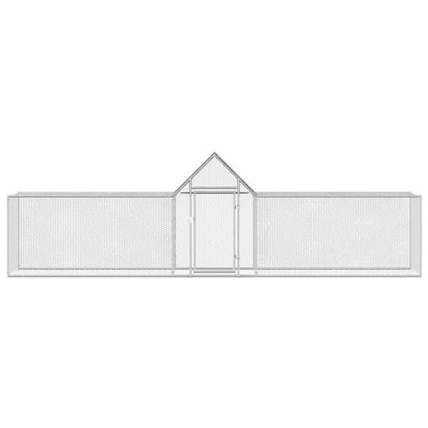 Exklusivt hus - Hönshus 5 x 1 x 1,5 m Galvaniserat stål Silver