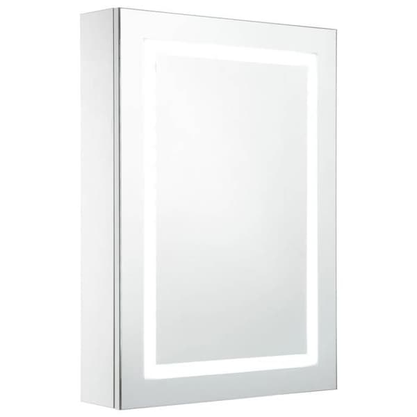Maison Exclusive - LED-peilikaappi 50x13x70 cm vit och silver