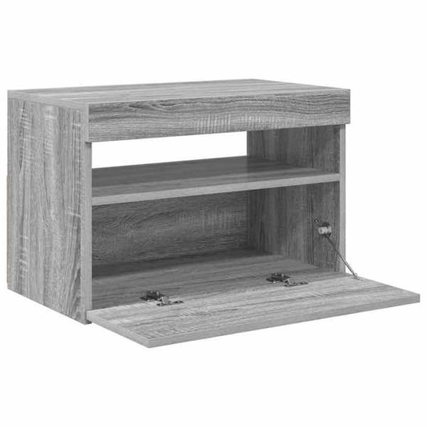 Maison Exclusive - TV-møbel med LED-lys Sonoma grå 60x35x40 cm
