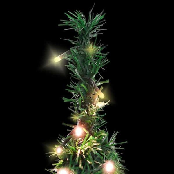 Maison Exclusive - Fällbar konstgjord julgran 50 LED grön 120 cm