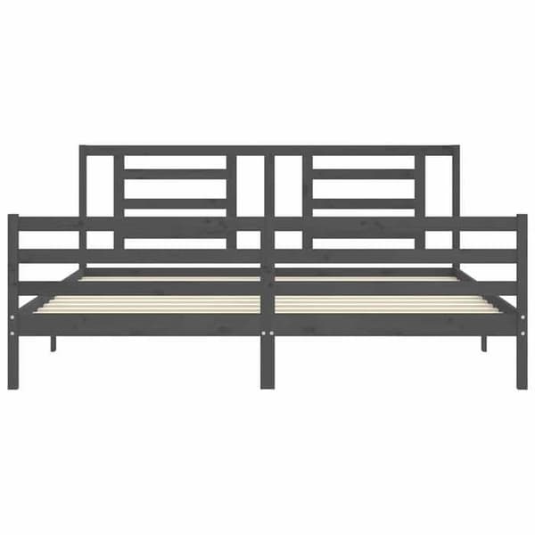 Maison Exclusive - Sengebund uden madras grå 200x200 cm massivtræ grå