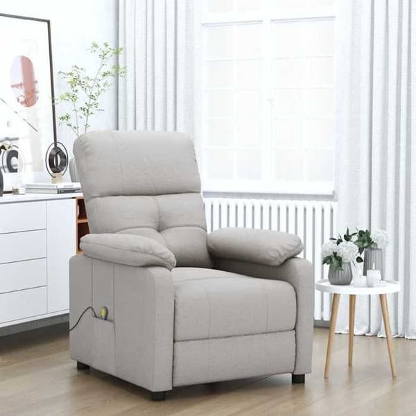 Maison Exclusive - Massagefåtölj Taupe Tyg Mol