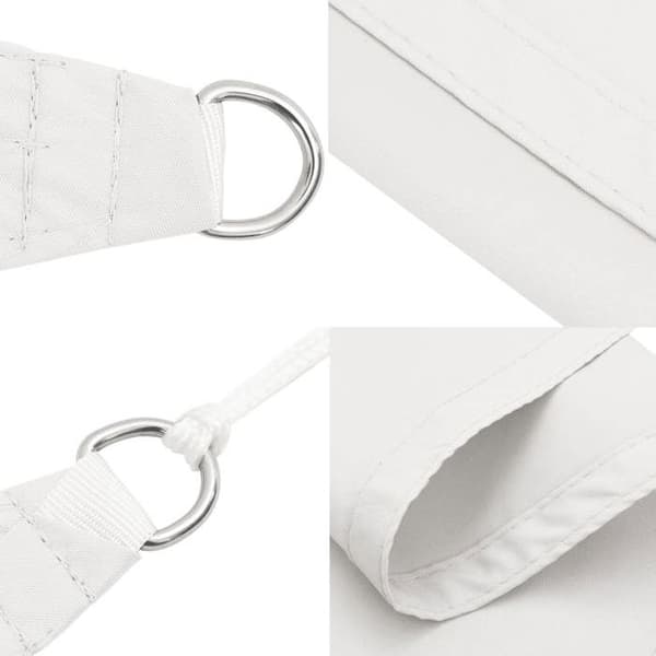 Parasolduk - Exklusivt Hem - Oxford PU Tyg - Triangulär 3,5x3,5x4,9 m - Vit Vit