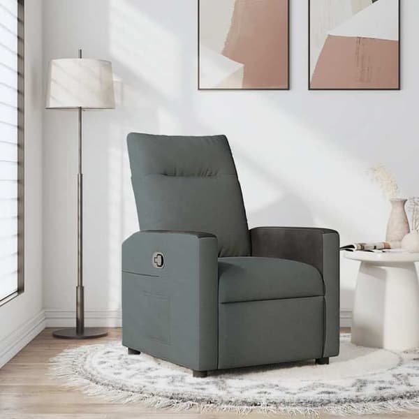 Maison Exclusive - Tummanharmaa kangasnojatuoli