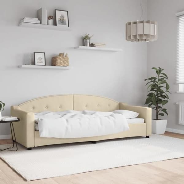 Maison Exclusive - Sengebund uden madras creme 80x200 cm stof