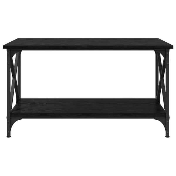 Maison Exclusive - Sofabord Eg sort 80 x 45 x 45,5 cm Ingeniørtræ
