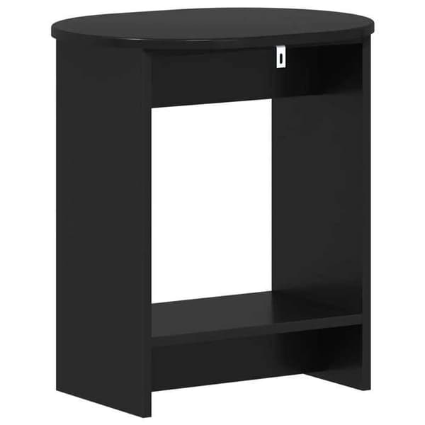Maison Exclusive - Sidebord Sort 50 x 39,5 x 55 cm Ingeniørtræ Svart