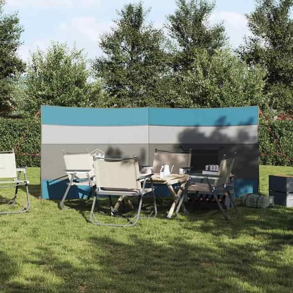 Maison Exclusive - Blå campingvindskydd 340x130 cm vattentät