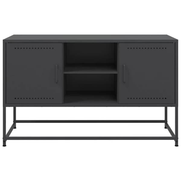 Maison Exclusive - Sort TV-møbel 100,5x39x60,5 cm stål Svart