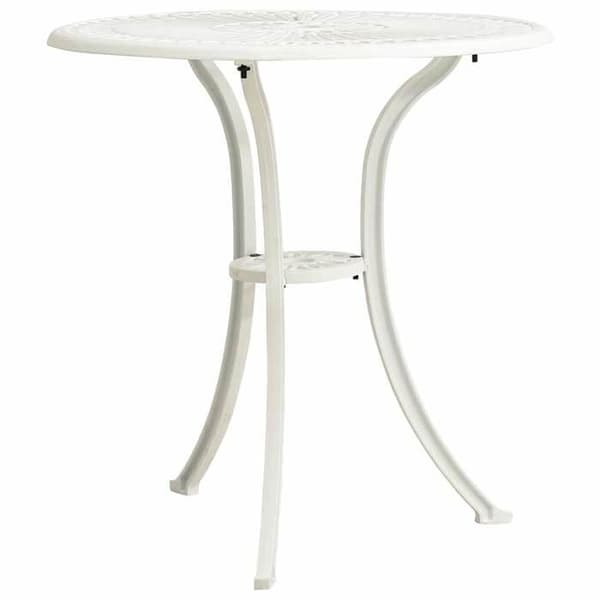 Maison Exclusive - Havebord Hvid 62x62x65 cm Støbt aluminium Vit