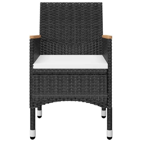 Maison Exclusive - Have spisebordssæt 5 stk Sort Svart