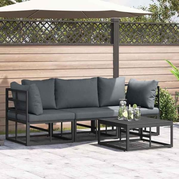 Maison Exclusive - 4-delt have-sofa sæt i sort metal Svart