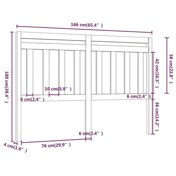 Maison Exclusive - Harmaa pääty 166x4x100 cm Massiivipuu mänty Grå