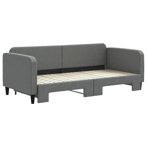 Maison Exclusive - Sovesofa med udtræk uden madras grå mørk 90x200 cm
