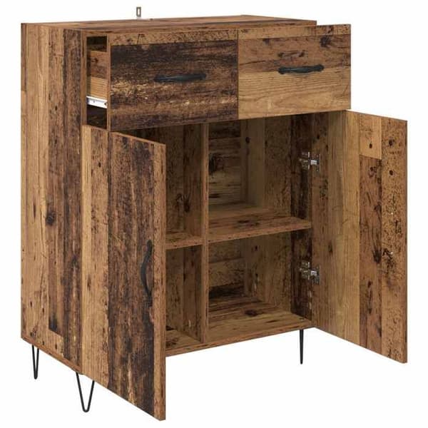 Maison Exclusive - Buffé i gammalt trä 69,5 x 34 x 90 cm Ingenjörsträ
