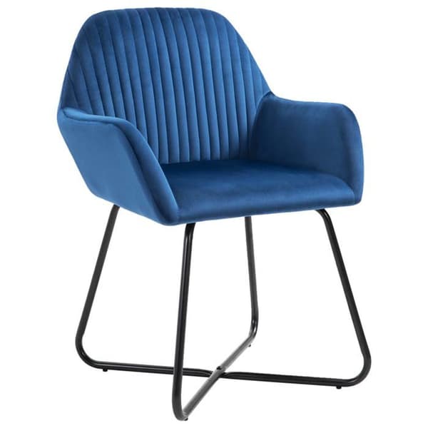 Maison Exclusive - Spisestole sæt af 4 Blå Velour Blå
