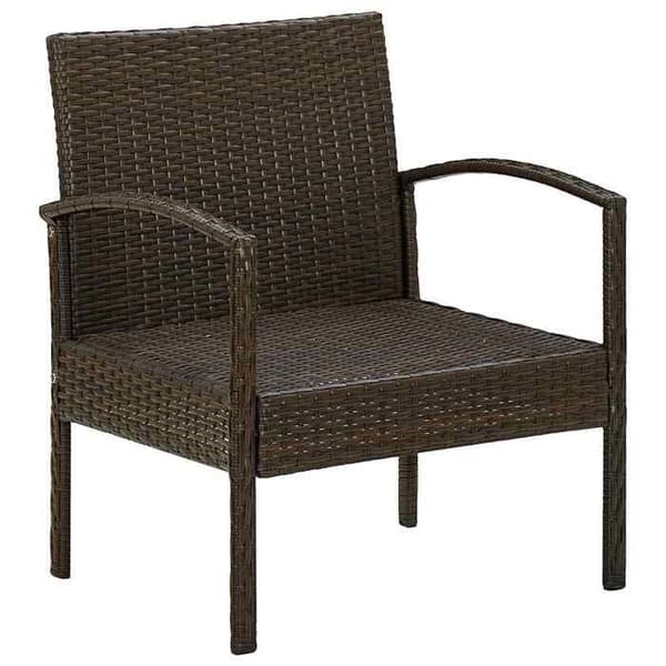 Maison Exclusive - Trädgårdsstol med kudde Flätad resin Brun brun