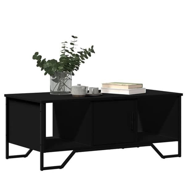 Maison Exclusive - Sort sofabord 100x51x40 cm ingeniørtræ