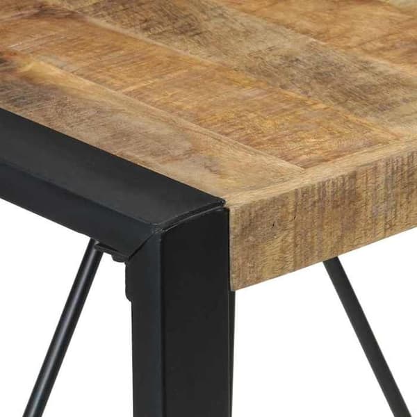 Maison Exclusive - Matbord 80x80x75 cm Rå mangoträ