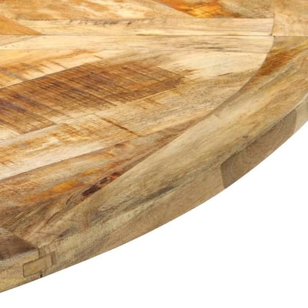 Maison Exclusive - Ruokapöytä Ø150x76 cm raaka mangopuu
