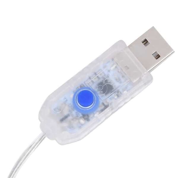 Julepynt - EKSKLUSIV HUS - Rensdyr 120 cm - Akryl - 140 multicolor LED - USB Blå