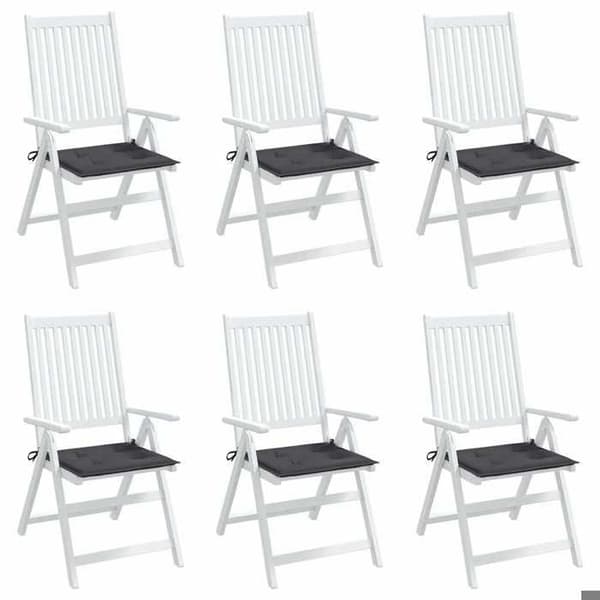Maison Exclusive - Trädgårdsstolskuddar set om 6 antracit 40x40x3 cm