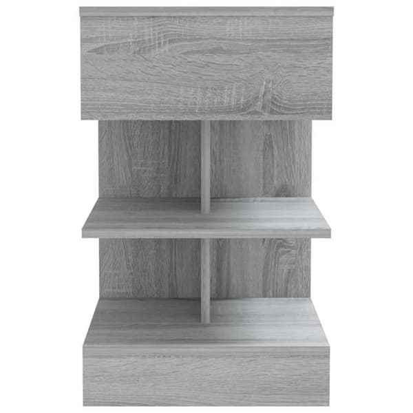 Maison Exclusive - Sonoma grå natbord 40x35x65 cm Ingeniørtræ Sonoma grå