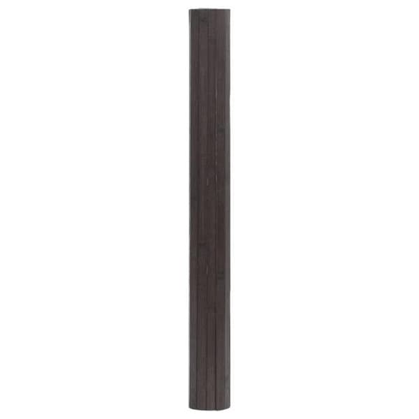 Maison Exclusive - Tummanruskea suorakulmainen matto 100x500 cm bambusta