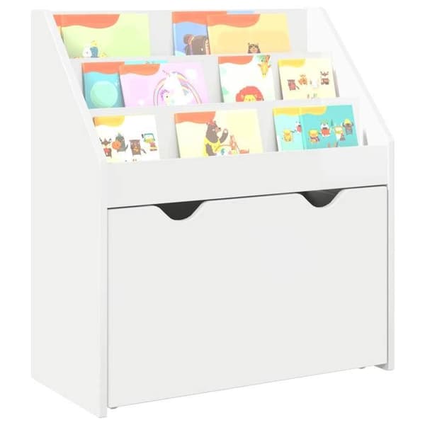 Maison Exclusive - Børnebibliotek Hvid glans 60 x 29,5 x 69 cm