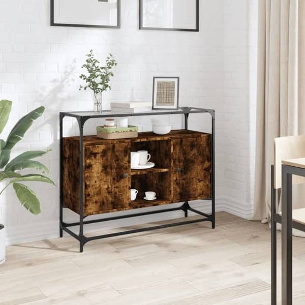 Maison Exclusive - Buffé med glasöverdrag, rökt ek, ingenjörsträ.