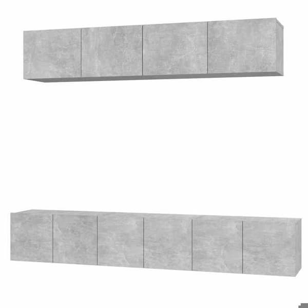 Maison Exclusive - 5 dele TV-møbel sæt Grå beton Ingeniørtræ Betonggrå