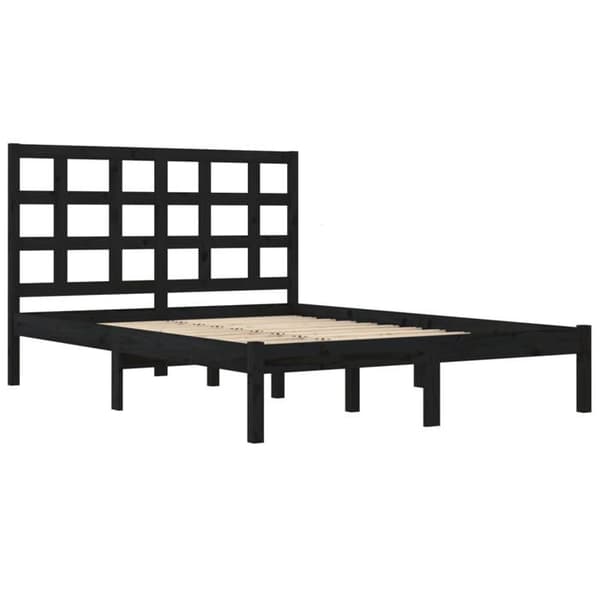 Maison Exclusive - Sengestel uden madras sort 200x200 cm massivt træ