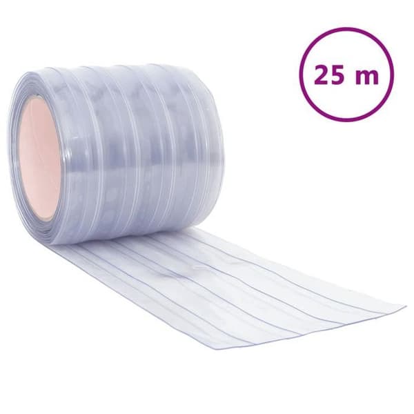 Maison Exclusive - Transparent dörrgardin 200 mmx1,6 mm 25 m PVC Transparent