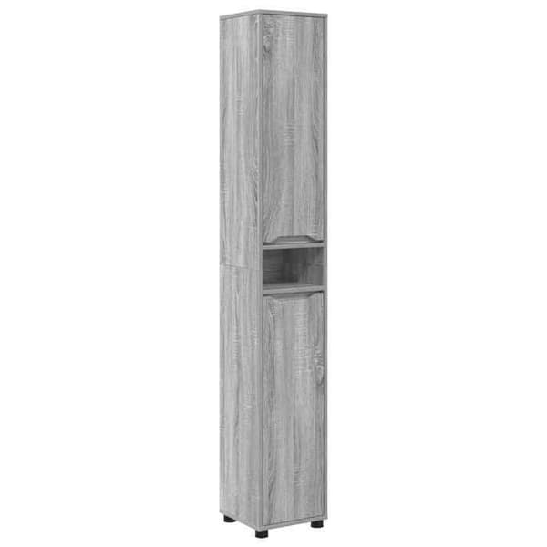 Maison Exclusive - Harmaa Sonoma kylpyhuonekaappi 30,5 x 30 x 195 cm