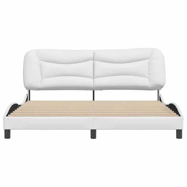 Maison Exclusive - Sengestel uden madras Hvar hvid 180x200 cm kunstlæder Vit