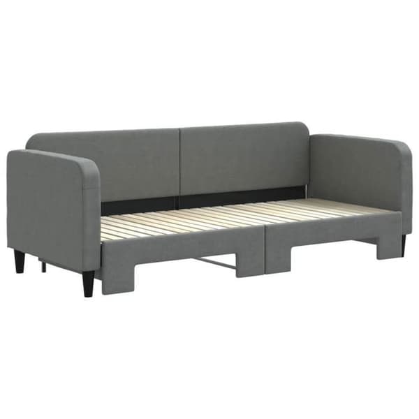 Maison Exclusive - Sovesofa med udtræk uden madras grå mørk 80x200 cm