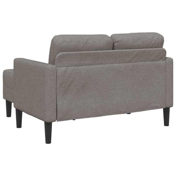 Maison Exclusive - Soffa 2 platser med L-formad divan i taupe 125 cm tyg