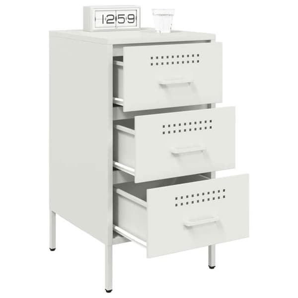 Maison Exclusive - Sängbord 2 st vit 36x39x68 cm stål