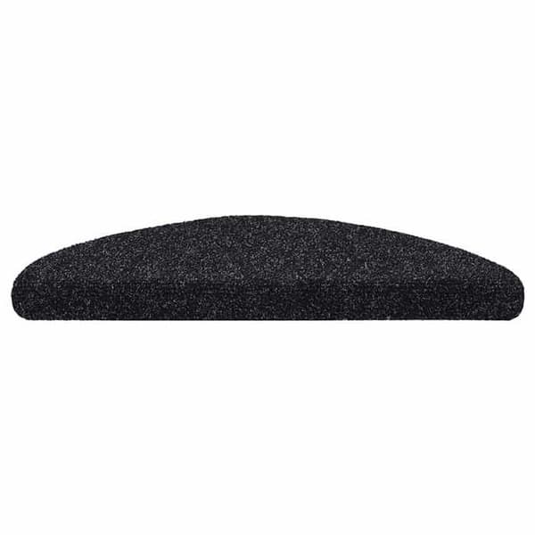Maison Exclusive - Selvklæbende trappetæpper 5 stk. 56 x 17 x 3 cm Sort Halvrund Svart
