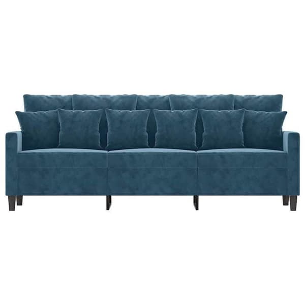 Maison Exclusive - Soffa 3-sits Blå 180 cm Sammet